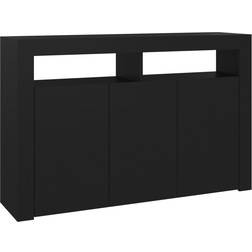 vidaXL 115.5x30x75cm Black Sideboard 115.5x75cm