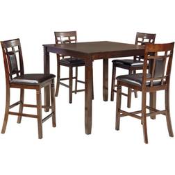 Signature Design Ashley Bennox Brown Dining Set 42x42" 5