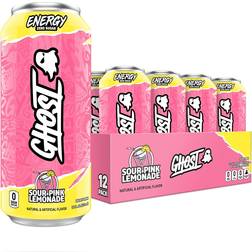 Ghost Sour Pink Lemonade Zero Sugar Energy Drink 12