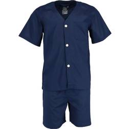 Fruit of the Loom Men's Broadcloth Short Sleeve Pajama Set - Navy