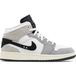 Nike Air Jordan 1 Mid SE Craft Inside Out GS - Cement Grey/Black/White/Tech Grey/Sail