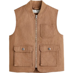 H&M Canvas Vest - Dark Beige