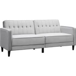 Homcom Convertible Sleeper Light Grey Sofa 74.5" 2 Seater