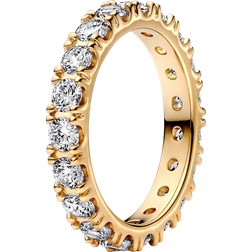 Pandora Sparkling Row Eternity Ring - Gold/Transparent