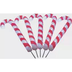 Konstsmide Candy Cane White/Red Julelampe 4cm 5st