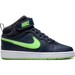 Nike Court Borough Mid 2 GSV - Dark Obsidian/White/Lime Blast