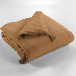 Gaïa Camel Cotton Gauze Filz Braun (150x150cm)