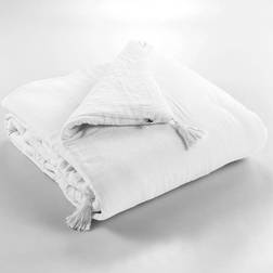 Gaïa Crips White Cotton Gauze Filz Weiß (200x90cm)