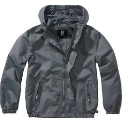 Brandit Kid's Summer Windbreaker Front Zip Jacket - Charcoal