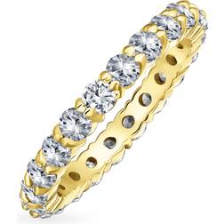 Bling Jewelry Stackable Eternity Ring - Gold/Transparent