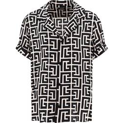 Balmain Monogram Shirt - Ivory/Black