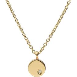 Luigi Merano Round Necklace - Gold/Diamond