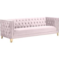 Meridian Michelle Collection Modern Pink Sofa 90" 3 Seater