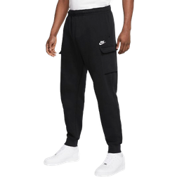 Nike Men's Sportswear Club Fleece Cargo Pants - Black/White