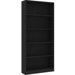 vidaXL 5-Tier Cabinet Black Bücherregal 175cm