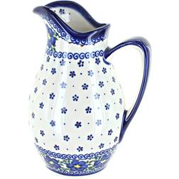 Blue Rose Pottery Vena Spring Blossom Pitcher 0.37gal