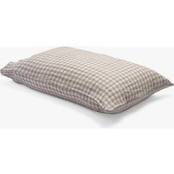 Piglet in Bed Gingham Mushroom Kissenbezug Beige (75x50cm)