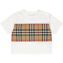 Burberry Vintage Check Panel Cotton T-shirt - White (80648101)