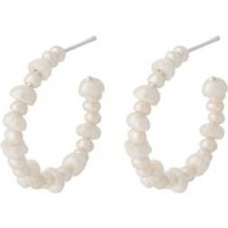 Pernille Corydon Liberty Hoops - Silver/Pearls