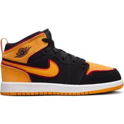 Nike Air Jordan 1 Mid SE PS - Black/Vivid Orange/Cardinal Red/White