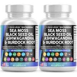 Clean Nutraceuticals Sea Moss 3000mg Black Seed Oil 120