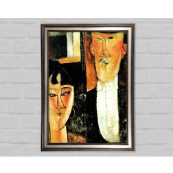 Ophelia & Co Modigliani Bride & Groom Gunmetal Bild 59.7x84.1cm