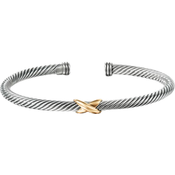David Yurman X Classic Cable Station Bracelet - Silver/Gold