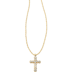 Kendra Scott Cross Pendant Necklace - Gold/Transparent