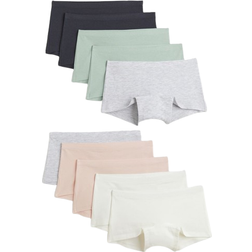 H&M Boxer Briefs10-pack - Light Green/Light Gray Melange