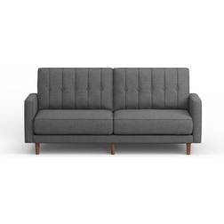 Vertical Seams Dark Grey Sofa 81.5" 2 Seater