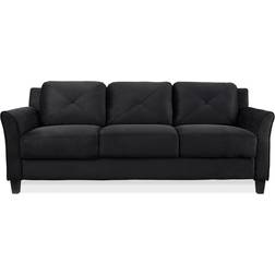 Lifestyle Solutions Harper Tufted Black Sofa 78.7" 3 Seater