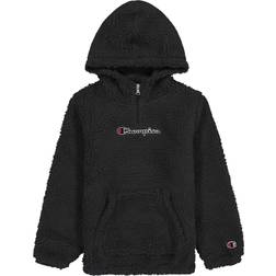 Champion Junior Rochester Hooded Half Zip Top - Black Beauty