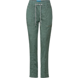 Street One Women's Cargo Pants - Soft Olive