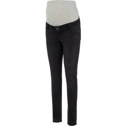 Mamalicious Slim Fit Maternity Jeans Black/Black Denim