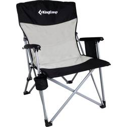 KingCamp Folding Director's Chair With Side Pocket Black/Gray