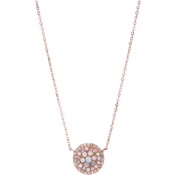 Fossil Mosaic Necklace - Rose Gold/Mother of Pearl