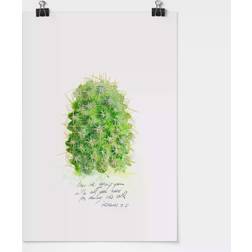Klebefieber Cactus with Bible verse I White Poster 20x30cm