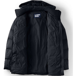 Lands' End Women's Down Jacket with Hood - Black