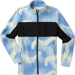 Whitespace Apres Polar Fleece Zip-Up - Tie Dye Camo Ice Blue/Matcha Green