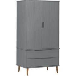 vidaXL Molde Grey Garderobe 90x175cm