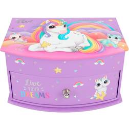 Depesche Ylvi Unicorn Jewellery Box - Purple