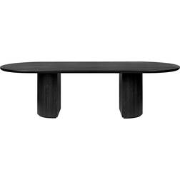 GUBI Moon Brown Black Dining Table 39.8x101.6"