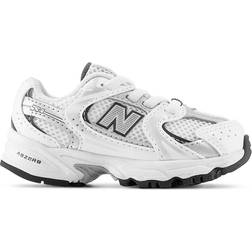 New Balance Kid's 530 Bungee - White/Natural Indigo/Silver Metallic