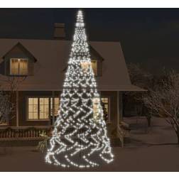 vidaXL Christmas Tree Cold White Fahnenmast-Beleuchtung