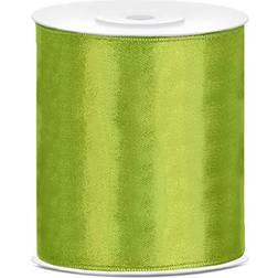Satin Band Lime Green 100mm 25m