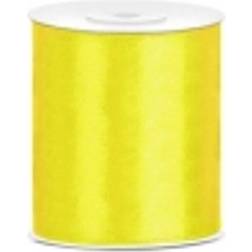 Satin Band Yellow 100mm 25m