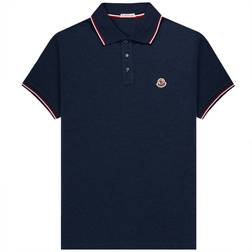 Moncler Polo Shirt with Logo Insert - Dark Blue