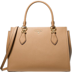 Michael Kors Marilyn Large Saffiano Leather Satchel - Camel