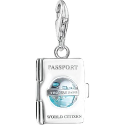 Thomas Sabo Passport Charm Pendant - Silver/Turquoise