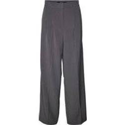 Vero Moda Troian Mid Waist Trousers - Grey Pinstripe